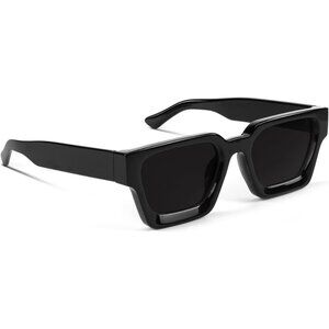 ⚡Men Black Fashion Thick Trendy Square Shades Rectangle Designer SunGlasses